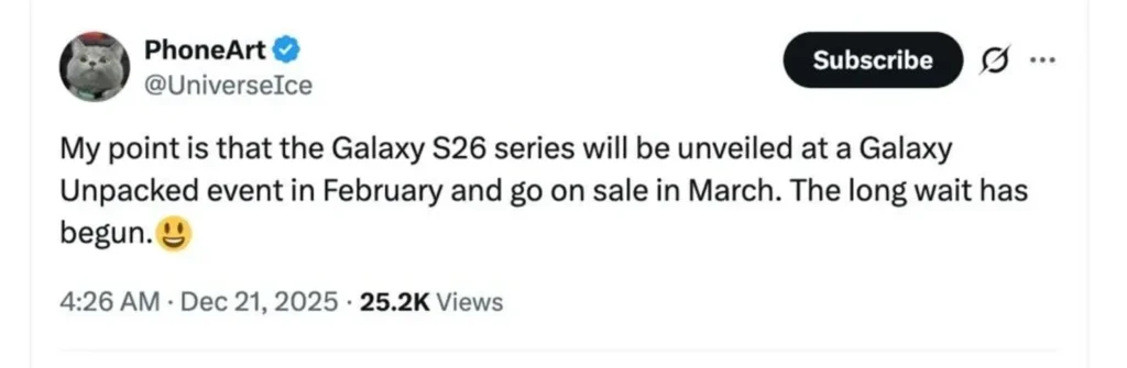 Galaxy S26 Ultra New Leak by PhoneArt