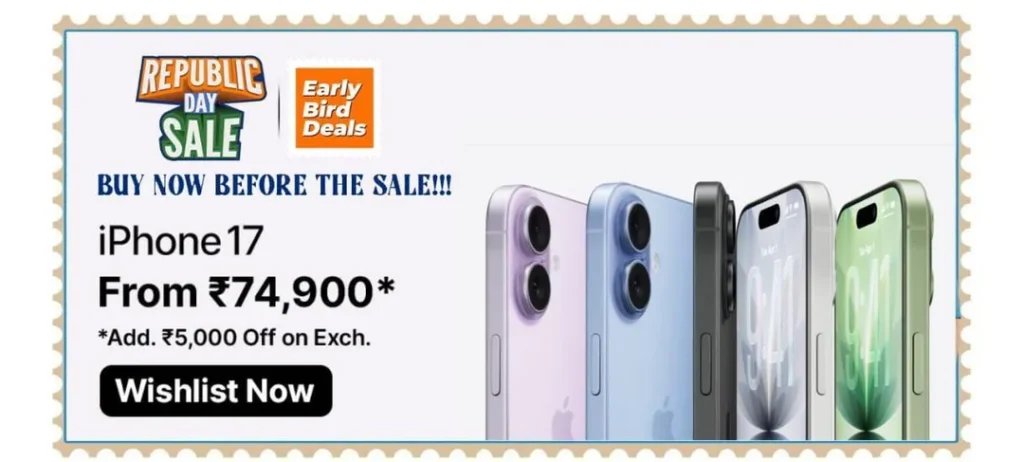 iphone 17 republic day sale 2026